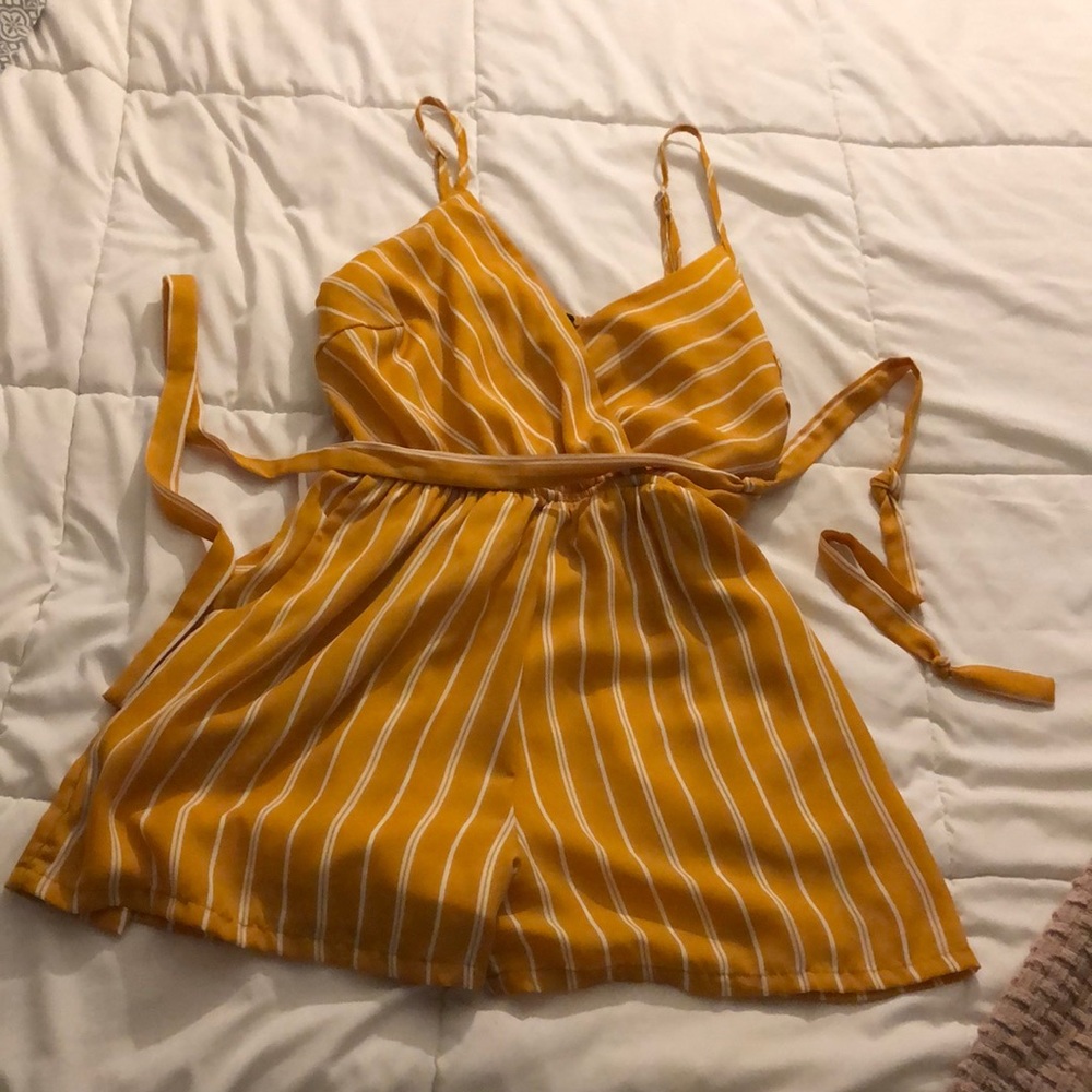 Windsor Yellow Striped Romper